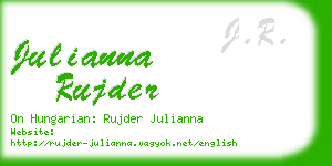 julianna rujder business card